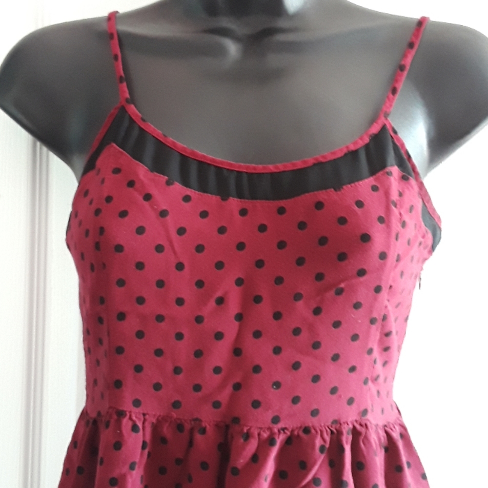 💕Y2K CUTE💕Polkadot Forever 21 Rayon Sundress - Picture 2 of 6
